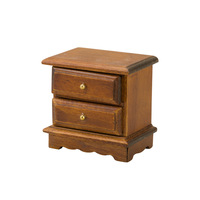 Meubles miniatures en bois 1:12 pour maison de poupée, ornements, tables de chevet en bois, armoires doubles faites à la main, artisanat pour maison de poupée