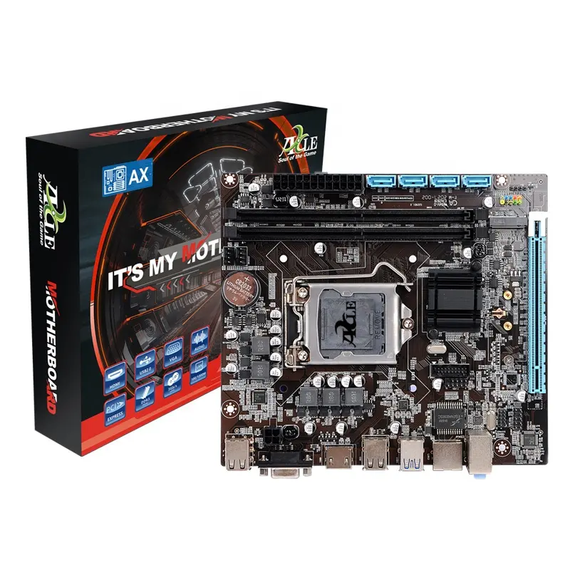 EIXO PC MotherBoardH110T 6/7/8Ih Intel 2x240-pin DDR4 32G 10/100/1000Mbps Bulit-in Sound M.2 Conector ATX-Forma