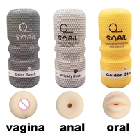 Cup Masturbasi Terbaik untuk Pria Murah Mainan Masturbator Pria Bentuk Siput Stroker Vagina Produk Dewasa untuk Bermain Solo Gay