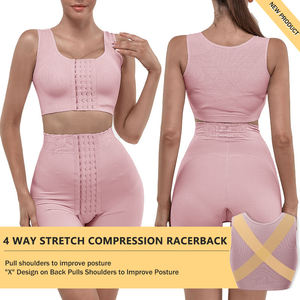 LANGQIN Ladies Full Body Shapewear Bodysuit Faha Corset with Firm Control Thin and Breathable Spandex Invisible Woman Bras - Product Image 3