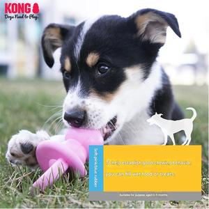 Jouet distributeur de nourriture <span class=keywords><strong>KONG</strong></span> avec tétine en caoutchouc naturel durable pour chiens et chiots de petite à moyenne taille - Jouet de dentition - Product Image 4