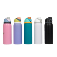 Vente chaude 304 fiole à vide en acier inoxydable thermos tasse double boisson paille tasse gorgée gratuite