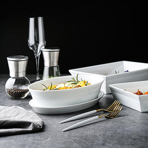 Conjunto de panelas de porcelana para jantar, placas estruturais para assar louça com bandeja - Product Image 5