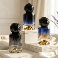 Flacon de parfum portable en forme de montagne, base ronde, flacon atomiseur de parfum scellable 30ml 50ml 100ml et boîte