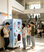 Distributeur automatique de crème glacée molle à écran tactile intelligent, auto-géré avec système de paiement mobile