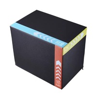 Boîte de saut pliométrique en mousse souple 3-en-1 personnalisable avec logo, pour exercices de fitness et entraînement en salle de sport, en mousse haute densité