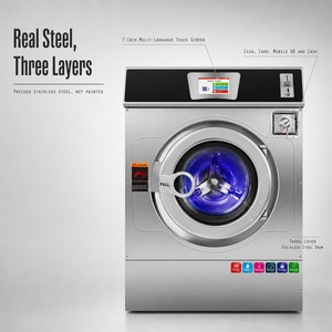 Lavadora de Autoservicio con Pantalla Táctil, WiFi, Control Remoto, Pago con Monedas o Tarjeta, 12 kg - Product Image 3