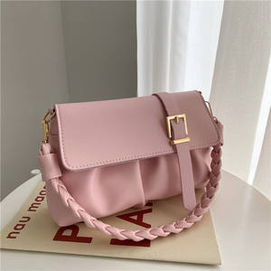 Nuevo Bolso de Hombro Cruzado de Moda para Mujer, Tejido, con Cadena de Cuero y Asa de Mano - Product Image 4