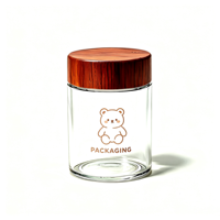 Bocaux en verre anti-odeur de 1oz, 2oz, 3oz, 4oz, 5oz, 6oz, 8oz, 18oz pour fleurs, bocal en verre anti-enfant de 3,5g avec couvercles hermétiques, impression sérigraphique