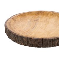 Rustikaler Holz-Kuchenständer für Abschlussfeier und Hochzeit, Runder Tortenständer aus Holz mit Rinde, Dekorationswerkzeug
