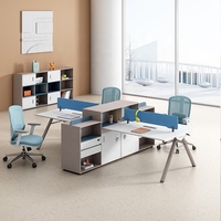 Design moderne, poste de travail ouvert modulaire, mobilier de bureau pour 2-8 employés, bibliothèque mobile, coin maison, bureau d'ordinateur