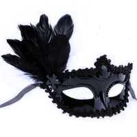 BK hommes drôle Costume Cosplay vénitien carnaval mascarade masque avec coq plume masque de fête pour fête approvisionnement décor de noël