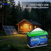 Batterie au phosphate de fer et de lithium de qualité A 12,8 V 100 Ah 6000 cycles profonds pour stockage domestique avec BMS Bluetooth, connecteur Anderson, CE, RoHS, IP67, OEM, ODM