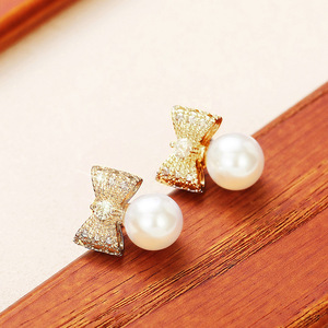 Orecchini a fiocco per donna, graziosi e alla moda, accessori per l'uso quotidiano. - Product Image 6