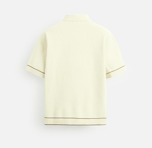 Nam cổ điển kết cấu nặng nề dạo phố áo polo mùa hè Ngắn Tay Áo gân - Product Image 2