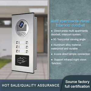 6 أزرار لعائلة متعددة من المصنع مباشرة جرس باب ذكي واي فاي مع نظام هاتف بباب فيديو - Product Image 2
