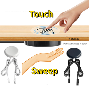 JC Control de luz LED Silla de escritorio armario Penetrable 30mm Botón de Sensor táctil inteligente 12 voltios Interruptor táctil regulable <span class=keywords><strong>madera</strong></span> CE/RoHS - Product Image 5