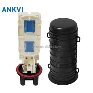 กล่องต่อสายไฟเบอร์ออปติก 48 คอร์ IP68 แบบโดมแนวตั้ง XRT-MS-015 กล่องเชื่อมสายเคเบิลใยแก้วนำแสง 1 เข้า 2 ออก แบบหดด้วยความร้อน - Product Image 1