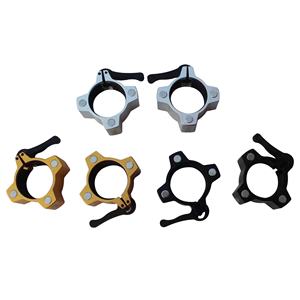 Logotipo personalizado al por mayor imán multicolor competición Fitness entrenamiento levantamiento de pesas Barbell collares - Product Image 3