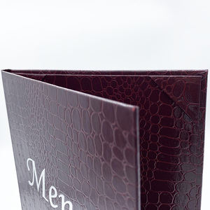 Cubierta de Menú de Cuero Personalizada del Fabricante, Cubierta de Menú de 2 Caras con Esquinas Reforzadas, Libro de Menú para Restaurante - Product Image 4