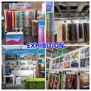 Bán buôn 100% polyester pongee vải phong cách tươi với mô hình màu xanh trên nền trắng từ nguồn nhà máy - Product Image 6