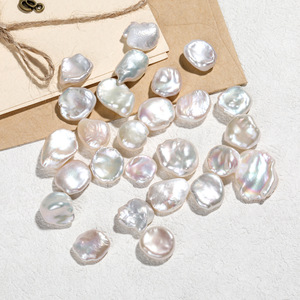 Perlas de Agua Dulce Naturales, Grandes, con Forma de Botón, con Fuerte Brillo, Barrocas, Irregulares, Desnudas, para Joyería DIY, Cuentas Sueltas - Product Image 1