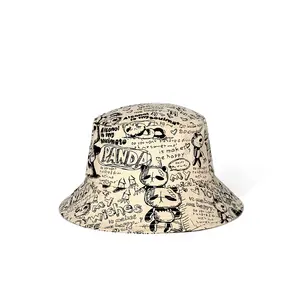 Custom Distressed Customizable Customize Your Own Logo Golf Animal Bucket Full Print Graffiti Hat