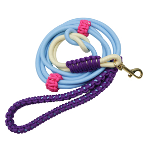 สายจูงสุนัขแบบสั้น ทำจากเชือกไนลอนถักมือ ทนทาน ดีไซน์หัวเข็มขัดคู่ พร้อมโลโก้สั่งทำได้ หลายสี สำหรับปลอกคอและชุดสายรัดสุนัข - Product Image 2