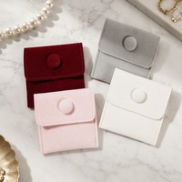 Sac d'emballage pour bijoux en microfibre personnalisé ZXF Fashion avec bouton pression pour l'emballage des bracelets