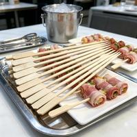Brochettes en bambou Teppo, taille personnalisée, brochettes en bambou naturel pour barbecue Yakitori, vente en gros, fête, restaurant, écologiques