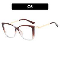 Monture de lunettes carrée œil de chat en TR90 avec verres anti-lumière bleue, style tendance et personnalisé