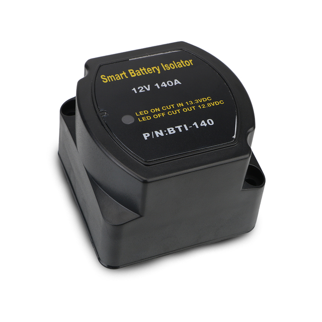 12V 140A Smart Battery Isolator Dual Battery Bank Separator Auto Emergency Charging Accessory for Car Electrical System