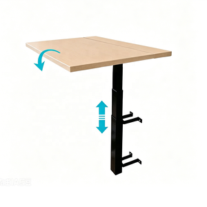<span class=keywords><strong>Bureau</strong></span> <span class=keywords><strong>mural</strong></span> pliable avec hauteur réglable, table de travail compacte à suspendre au mur pour <span class=keywords><strong>petit</strong></span> appartement - Product Image 1