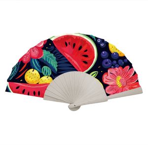 Tongda Factory Custom Logo Wedding Hand Folding Fan Wooden Hand Fan Portable Wooden Ribs Hand Fan for Promotional <b>Gift</b> - Product Image 4