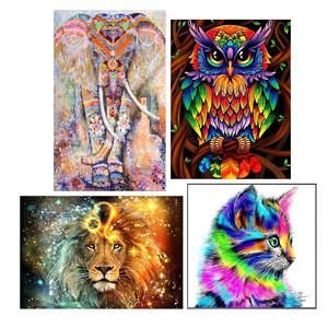 Homfun — <span class=keywords><strong>peinture</strong></span> de diamant 5D à mosaïque de nombres, Kit de broderie complète en résine, points de croix, pour bricolage, <span class=keywords><strong>peinture</strong></span> d'animaux - Product Image 1