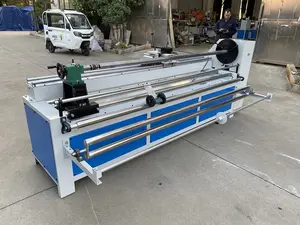 Manual Type Straight Blade Rewinding And Fabric Roll Slitting Machine