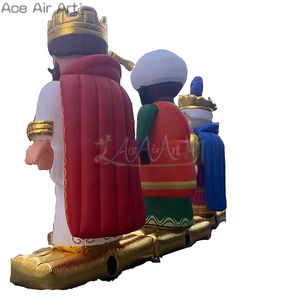 Décorations de vacances gonflables pour l'extérieur et l'intérieur, modèle Roi de l'Épiphanie, 3 <span class=keywords><strong>rois</strong></span>, base, thème, souffleur d'air, ballons, promotions - Product Image 5