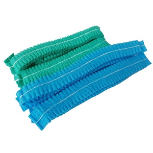 Màu xanh màu xanh lá cây dùng một lần <span class=keywords><strong>PP</strong></span> không dệt Dải Clip <span class=keywords><strong>cap</strong></span> bouffant Đầu che tóc Net hat vòng MOB <span class=keywords><strong>cap</strong></span> - Product Image 3