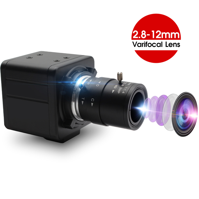 ELP New 3840*2880IMX214 Sensor 13MP USB Camera with 2.8-12mm Zoom Focus Lens for Industrial Automation ELP-USB13M02-MFV