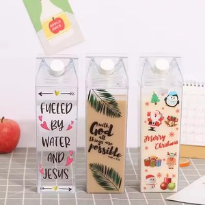 Botella de Agua Transparente Creativa, Botellas de Cartón para Leche, Caja de Leche y Jugo Reutilizable y Portátil para Deportes al Aire Libre, Viajes y Campamento - Product Image 3