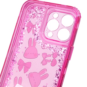 Funda de teléfono móvil de lujo para Niñas para iPhone 14 15 16 17 Fundas Protector De Celular <span class=keywords><strong>Al</strong></span> Por Mayor 3 en 1 funda trasera pintada con purpurina - Product Image 6