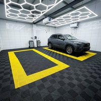 Intelligente Abfluss-Garagenbodenfliesen aus hochdichtem, wasserdichtem Kunststoff für den Innenbereich, 3D-Modell-Design, Autowasch-Gittermatten