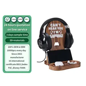 Gamer Gifts for Teenage Boy Best Gifts for friend Gaming Accessories Wooden Gaming Headset Stand for Gaming Desktop