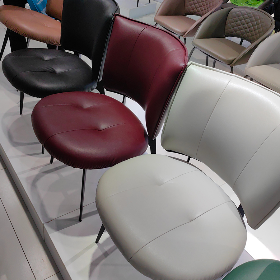 Modhomi Factory Wholesale Modern Design Hotel Home Restaurant Coffee Shop Dining Chair Simple Back Seat PU Leather Dinning Chair