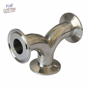 Yod Custom Precision CNC Machining Service Onderdelen Gepolijste 3-weg <span class=keywords><strong>Tri</strong></span> Clamp T-stuk SS316L voor Voedingsmiddelen, Farmaceutica, Zuivel, Dranken, CIP - Product Image 1