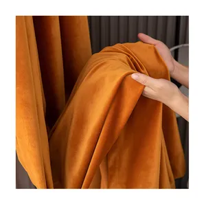 Chinese Supplier Professional green velvet curtain upholstery fabric for velour blackout curtains fabric living room