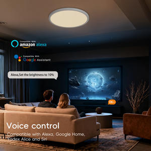 Fuente <span class=keywords><strong>de</strong></span> Alimentación para Lámpara <span class=keywords><strong>de</strong></span> Techo Inteligente Ultrafina <span class=keywords><strong>de</strong></span> 24W, Regulable, con Cambio <span class=keywords><strong>de</strong></span> Color, WIFI, Control por Voz con Alexa y Google, Alto CRI 80/90 - Product Image 1