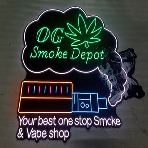 Nhà Cung Cấp Tùy Chỉnh Tên Cửa Hàng Mở Treo Tường Văn Bản Neon Dấu Hiệu Thanh Đám Cưới Acrylic Điện-Powered Linh Hoạt <span class=keywords><strong>LED</strong></span> Neon Dấu Hiệu - Product Image 5