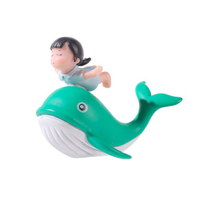 Figuras de pareja de delfines, adornos en miniatura, decoraciones de resina de PVC para acuario, decoraciones para exhibición en tanque - Product Image 5