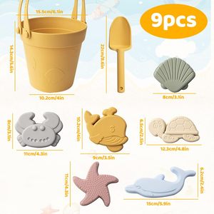 Fubon Wholesale Eco Friendly Seaside Kids Play Baby Silicone Beach Bucket Sand Toys Set Eco Friendly Beach & Sand Children Toy - Product Image 4